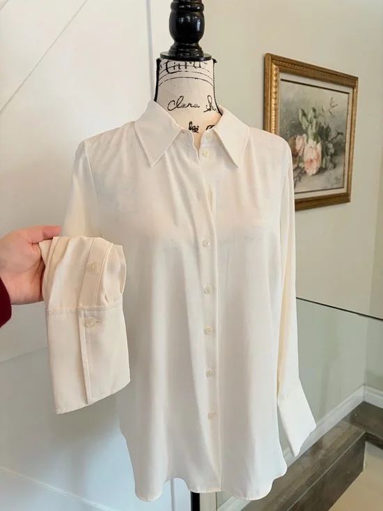 H&M Cream Button-Down Shirt - Picture 3 of 4